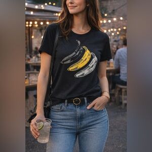 Uniqlo SPRZNY Andy Warhol Banana Graphic Tee Black Size Small Pop Art Shirt